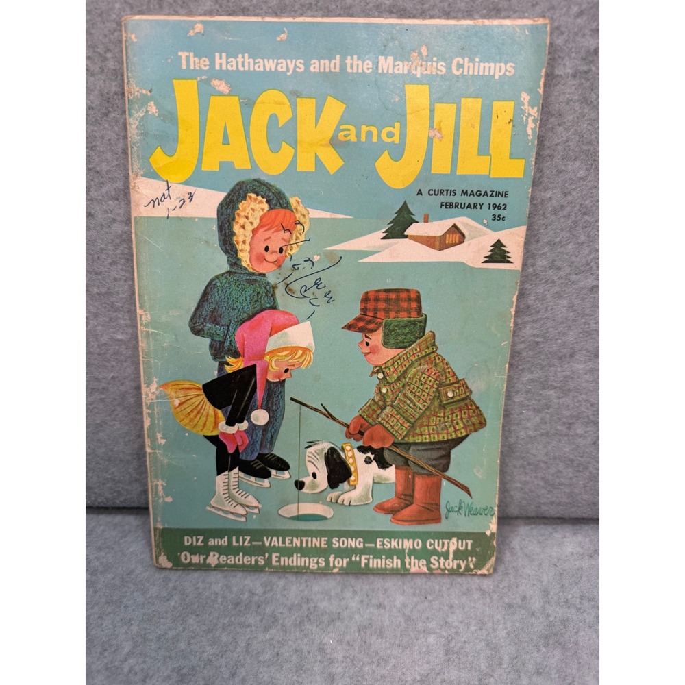 VTG Jack and‎ Jill Magazine February 1962 Marquis Chimps Valentine Eskimo 60s
